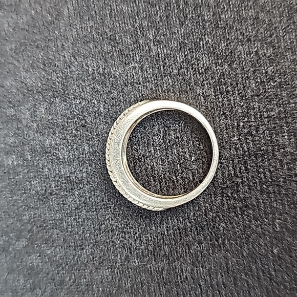 GENUINE RUBY RED BRAIDED STERLING SILVER CHANEL SET BAND - Picture 8 of 15